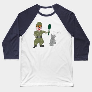 Cat soldier and dog Baseball T-Shirt